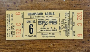 1976 ABA Championship Full Phantom Ticket Stub - San Antonio Spurs, Hemisfair - Picture 1 of 2