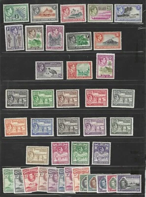 БРИТАНСКИЕ КОЛОНИИ 1948 КОРОЛЬ ДЖОРДЖ VI ТРИ ПОЛНЫХ КОМПЛЕКТА TURKS & CAICOS - Изображение 1 из 2