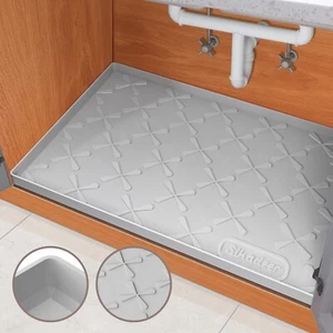 SIKADEER 34" x 22" Under Sink Mat Waterproof, Silicone Mat Kitchen Drawer She... - Picture 1 of 7