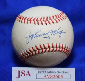 Johnny Mize JSA COA Autograph American League Signed Baseball 2 - Picture 1 of 2