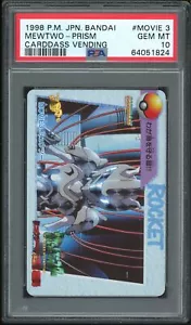 Pokemon Japanese Carddass Movie 03 Mewtwo Prism 3 1998 Card PSA 10 64051824 - Picture 1 of 2