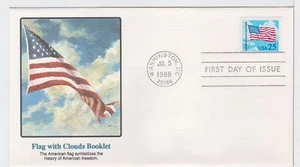 TurtlesTradingPost- American Flag 1988 #2285a FDC  Fleetwood Cachet - Picture 1 of 2