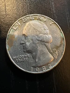 1982 -P- Washington quarter coins us multiple error - Picture 1 of 2