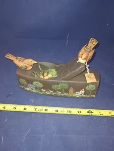 Toleware antike Volkskunst Maria Kurtz Werkzeug Original Kunstwerk signiert - Bild 1 von 4