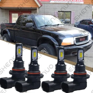 6000K Front LED Headlight Bulb For GMC Sonoma 1994-2004 High & Low Beam Set of 4 - Picture 1 of 10