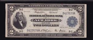 US 1918 $2 FRBN Battleship New York District FR 750 VF-XF (573) - Picture 1 of 2