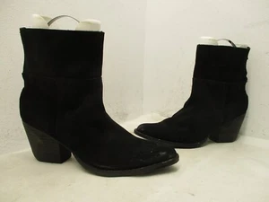 Matisse Shamus-WC Damen-Westernstiefeletten schwarz geöltes Leder Reißverschluss Größe 9 W - Bild 1 von 10