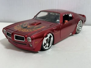 JADA BTM 1972 PONTIAC FIREBIRD TRANS AM RED 1:24 CHROME WHEELS NEW NO BOX - Picture 1 of 12