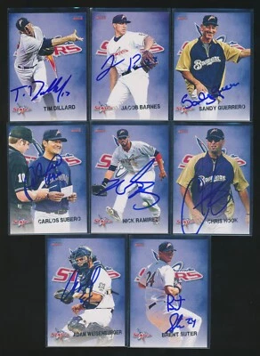 2014 HUNTSVILLE STARS -Group of (8) *ALL AUTOGRAPHED* w/ NICK RAMIREZ - Image 1 of 2
