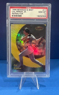 Bowman's Best Refractor 1998 #11 Cal Ripken Jr. #/400 PSA 10 Foto 1 de 3