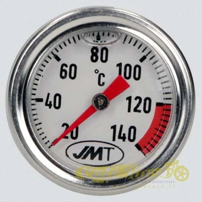 Termometro olio motore cromato / fondo bianco filettatura da 30 x 1,5 mm - Imagen 1 de 3