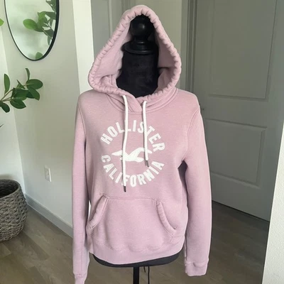 Hollister Pullover Sudadera con Capucha Para Mujer Talla M Rosa Polvoriento Y2K Patinador Surf Ropa de Calle Foto 1 de 4