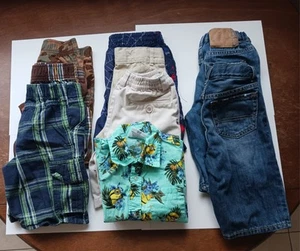 Boy Shorts Hawaiian Shirt Lot 5t/6 Ecko Jean Denim Bottoms/Spiderman Swimming 9p - Picture 1 of 12