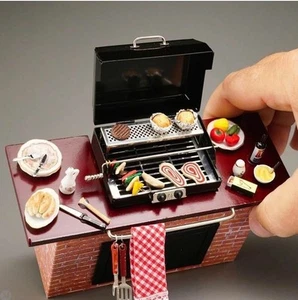 Porcelana Reutter - Parrilla de barbacoa llena - Miniatura para casa de muñecas - Imagen 1 de 3