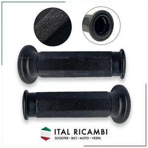 PAIR OCTAGONAL RUBBER DOMINO KNOBS HANDLEBAR Piaggio Hi PX UP TO 1 - Picture 1 of 3