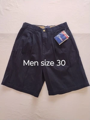 Catalina Men Shorts Size 30 NWT Navy Blue Pocket Zip Pleated Navigators Shorts - Image 1 of 4