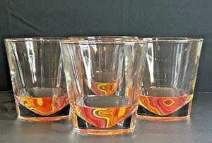 RARE Cristal d’Arques Durand Agate Swirl Double Old Fashioned Glasses Set/4 - Picture 1 of 8