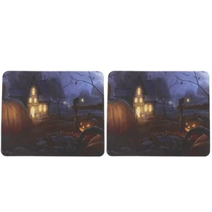 2pcs Anti-Rutsch- -Pad Halloween Kürbiskmuster -Matten-Matten-Zubehör - Afbeelding 1 van 12