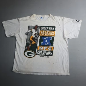 Vtg Starter Green Bay Packers 1997 NFC Champions Shirt XL Measures 2XL - Picture 1 of 8