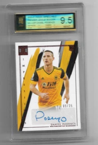 2020-21 Panini Impeccable Premier League Auto Card : Daniel Podence #35 WMGS 9.5 - Picture 1 of 2
