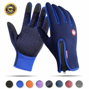 Winter Handschuhe Damen Herren Fahrrad Thermo Handschuhe Wasserdicht Touchscreen - Bild 1 von 14