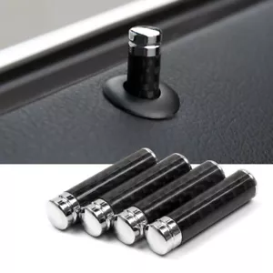4Pcs Carbon Fiber Interior Dash Door Lock Knob Pins For BMW Auto Car Universal - Picture 1 of 12