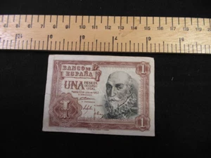 SPAIN 1953 1 PESETA NOTE - Picture 1 of 2