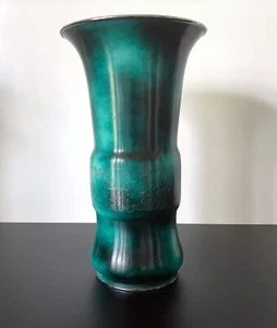 Jarrón japonés Cloisonne con incrustaciones de plata de Ando Jubei - Imagen 1 de 14