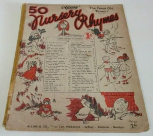Allan's 50 Nursery Rhymes - Sheet Music Book - Good Old Tunes - 20 Pages - 1936 - Bild 1 von 12