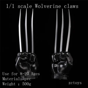 Wolverine Claw Wearable Adult Gloves Cosplay Model Halloween Prop Toy 1/1 Scale - Picture 1 of 5