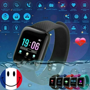Bluetooth ID116 Plus Smart montre fréquence cardiaque Bracelet Fitness Tracker - Photo 1/12