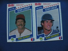 1986 Mars M&M's baseball cards U-Pick complete your set 2 cards together #1-24