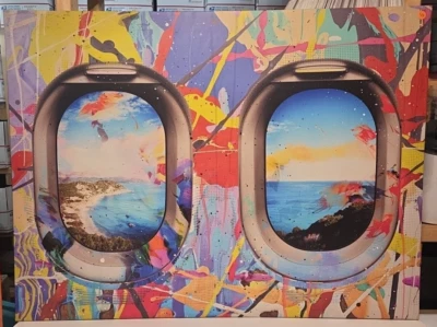 Alec Monopoly Graffiti Window Seat Wall Art, Funny Creative Canvas Picture... - Image 1 of 2