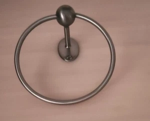 POTTERY BARN 5 5/8"  Zinc Alloy Hand Bath Towel Ring Hanger (G3) - Picture 1 of 1