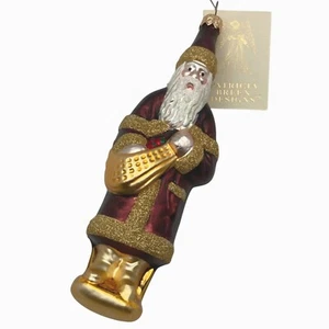 Patricia Breen 1996 SCHOKOLADENSCHACHTEL SANTA Handarbeit Glas Ornament 9607 nicht mehr produziert Neu mit Etikett - Bild 1 von 18