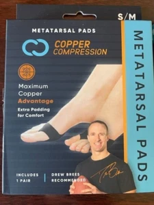 Copper Compression Arch Support 1 Pair  Unisex NEW - Picture 1 of 1