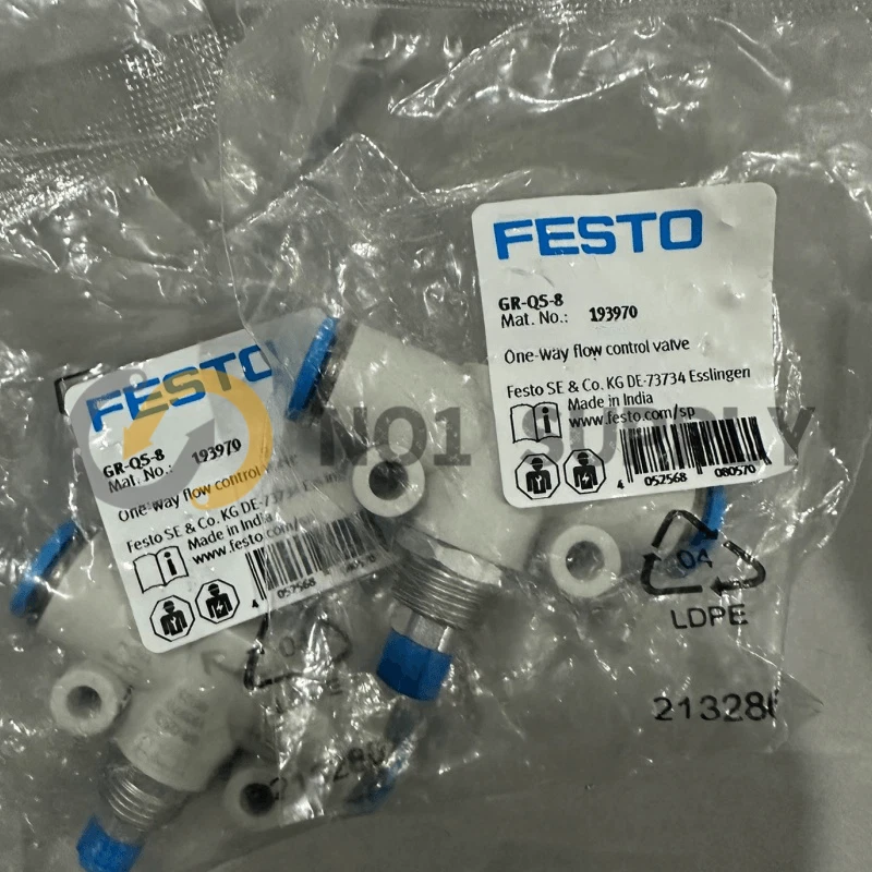 FESTO GR-QS-8-193970 Valve One-Way Flow Control Bag of 2 Pieces 1033OMF