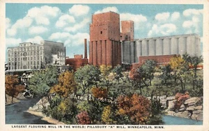 The Pillsbury "A" Mill größte Mehlmühle Minneapolis, postfrisch 1920er Postkarte - Bild 1 von 2