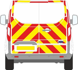 FORD TRANSIT CUSTOM 3/4 PRISMATIC CHEVRON KIT CAPÍTULO 8 VINILO REFLECTANTE - Imagen 1 de 2