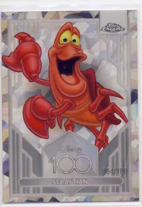 2023 Topps Disney Chrome 100 Years Diamond Wave Parallel 81 Sebastian 064/100 - Picture 1 of 1