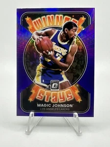 2021-2022 Panini Donruss Optic Magic Johnson Purple Prizm Winner Stays - Picture 1 of 1