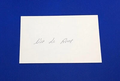 1968 Chicago Cubs  Vic LaRose Signed 3X5 Index Card - Image 1 of 2