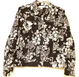 COLDWATER CREEK - Chaqueta estilo Blazer floral marino y marfil - Para mujer Talla: 14 - Imagen 1 de 4