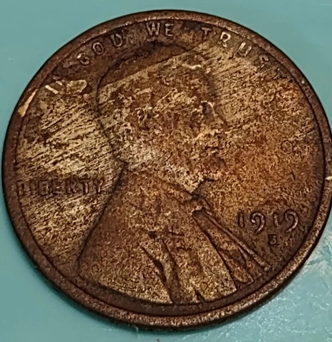 1919 S Woody Lincoln Wheat Cent Penny Imroper Alloy Mixture Mint Error Cover