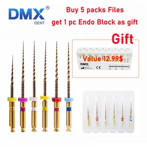DMXDENT Dental Endodoncia NITI Endo Limas Rotativas Oro Cónico Motor Uso Regalo - Imagen 1 de 11