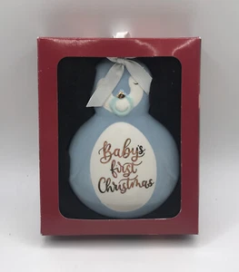 Nikolaus quadratisch Weihnachtsspruch Ornament Babys erste Weihnachten Porzellan - Bild 1 von 3