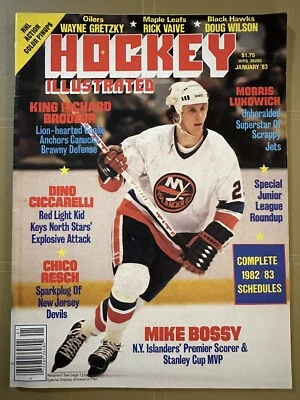 Revista Hockey Illustrated 1983 Mike Bossy - Cubierta trasera Wayne Gretzky Foto 1 de 2