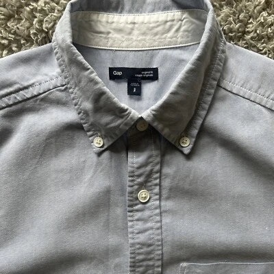 GAP Original Fit Men's Blue Cotton Short Sleeve Casual Shirt Pocket Size Small - Image 1 of 4
