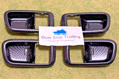 Lexus Genuine IS300 Toyota Altezza Carbon Fiber Printed Inner Door Handle Bezel - Image 1 of 4