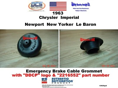1963 Chrysler 300 Imperial Emergency Brake Cable Grommet 2216552 MoPar USA - Image 1 of 2